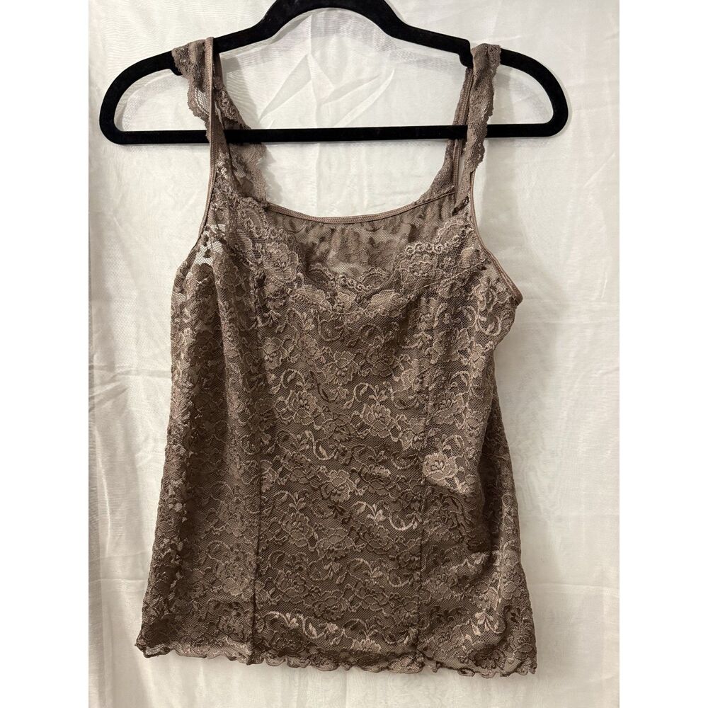 Gina Benotti Taupe Floral Lace Tank — EU 40/42